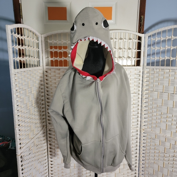 Shark Hoodie Men's Adult Halloween Costume XXL - Picture 2 of 5